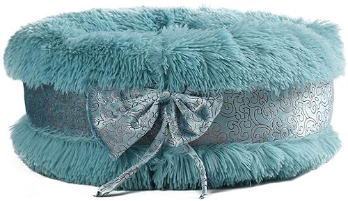 Hundebett Katzenbett Warmes Haustierbett, Kuschelhütte, Weiches Welpensofa, Rundes Nest, Schlafkissen Für Katzen Und Hunde, Haustiernest, Pelziges Katzen-Hundebett HundeköRbchen Hundekissen ( Color : von ANIIC