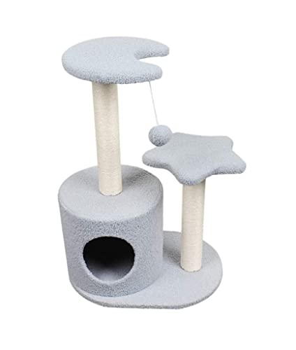 Kratzbaum Cat Tree Kittens Condos Standmöbel Mit Sisal-überzogenen Kratzbäumen Und Plüschraum Für Das Katzenaktivitätszentrum Katzenbaum (Blue : Blue, Size : 40 * 40 * 72cm) von ANIIC