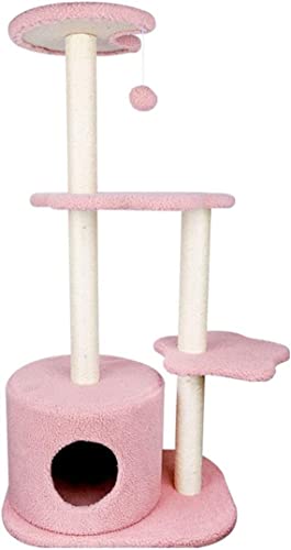 Kratzbaum Katzen-Kletterbaum Sisal-Kratzbäume Cat Condo Play House Top Barch Moderner Katzen-Aktivitätsturm Mit Baumelndem Ball Katzenbaum von ANIIC