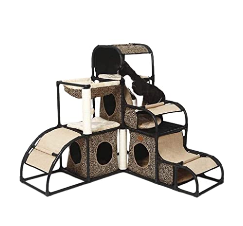 Kratzbaum Katzen-Klettergerüst, Vielseitiger Und Abnehmbarer Kombinations-Katzen-Kletterturm Cat Tree Scratcher Activity Center Katzenbaum von ANIIC