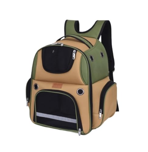 Transportbox Katze Haustier-Rucksack, Von Fluggesellschaften Zugelassen, Tragetasche Für Kleine Hunde, Tragetasche Mit Belüftetem Design, Faltbar Transportbox Hund ( Color : D , Size : 28*24*42cm ) von ANIIC