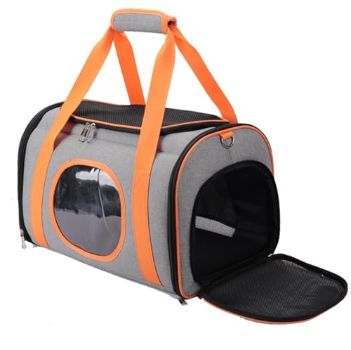 Transportbox Katze Haustier-Tragetasche, Haustier-Tragetasche, Faltbare Haustier-Tasche, Katzen-Rucksack Für Reisen Transportbox Hund (Color : A, Size : 48 * 30 * 28cm) von ANIIC