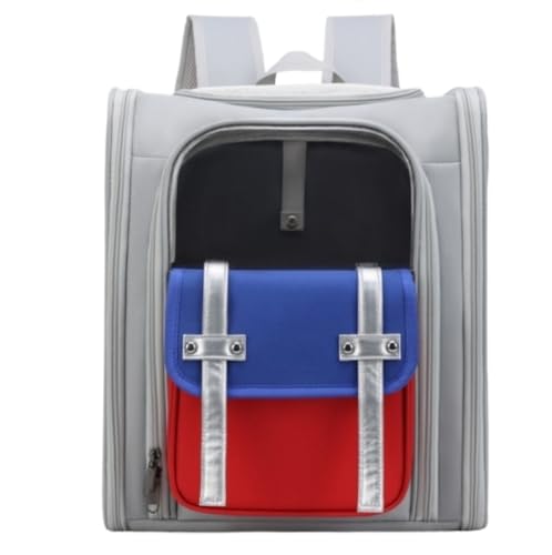 Transportbox Katze Haustier-Tragetasche, Tragbar, Atmungsaktiv, Faltbar, Für Katzen Und Hunde, Ausgehende Outdoor-Reisen, Haustier-Katzen-Rucksack Transportbox Hund ( Color : C , Size : 33*23*39cm ) von ANIIC