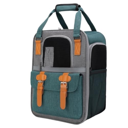 Transportbox Katze Haustierträger, Atmungsaktives Mesh-Hunderucksack, Faltbar, Große Kapazität, Katzen-Tragetasche, Outdoor-Reise, Heimtierbedarfstasche Transportbox Hund ( Color : A , Size : 30*21*41 von ANIIC