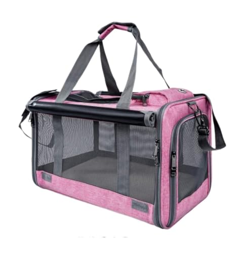 Transportbox Katze Katzen- Und Hundetasche, Reiserucksäcke, Zusammenklappbare Katzentrage, Große Umhängetasche, Große Reisetasche, Heimtierbedarf Transportbox Hund ( Color : B , Size : 29*26.5*47cm ) von ANIIC