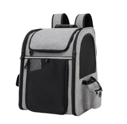 Transportbox Katze Katzentrage-Rucksäcke, Erweiterbarer Katzenrucksack Mit Atmungsaktivem Netz-Haustiertrage-Rucksack Für Haustiere Transportbox Hund (Color : A, Size : 42 * 28 * 33.5cm) von ANIIC