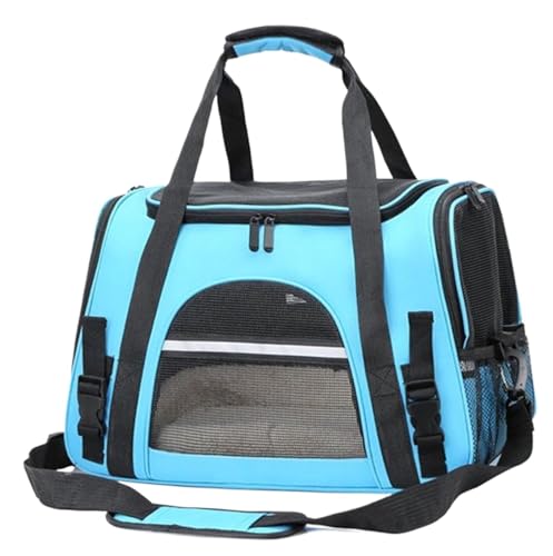 Transportbox Katze Weiche Haustierträger, Tragbare Tasche, Katzenträger, Hundetaschen, Ausgehende Reisen, Haustiere, Handtasche Mit Reißverschlüssen Transportbox Hund ( Color : Blue , Size : 116.93*9. von ANIIC