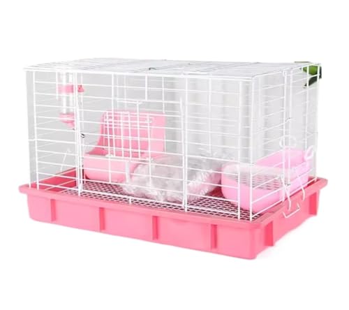 Vogelkäfig Vogel Käfig Vogelkäfig Aus Metall, Tierkäfig Für Kleintiere Wie Papageien, Hamster, Zur Vorübergehenden Unterbringung Oder Auf Reisen Vogelkäfig Wellensittich(Pink) von ANIIC