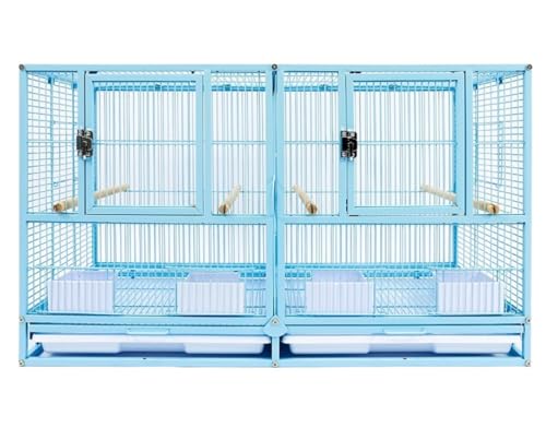 Vogelkäfig Vogel Käfig Vogelkäfige Aus Schmiedeeisen Mit Bodenschale, Vogelkäfig, Papageienkäfig Für Sittiche, Turteltauben Vogelkäfig Wellensittich(Blue) von ANIIC