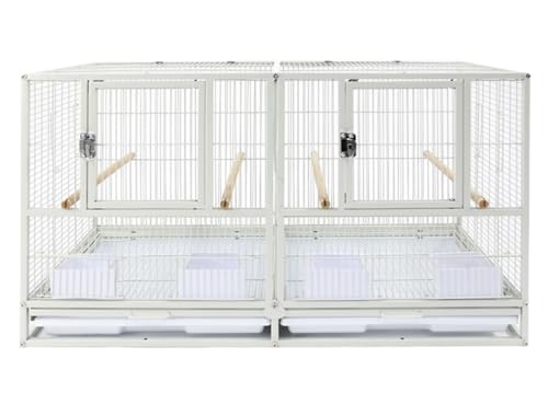 Vogelkäfig Vogel Käfig Vogelkäfige Aus Schmiedeeisen Mit Bodenschale, Vogelkäfig, Papageienkäfig Für Sittiche, Turteltauben Vogelkäfig Wellensittich(White) von ANIIC