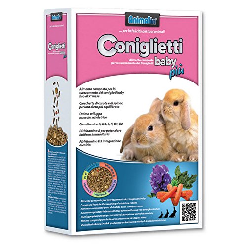 Futtermittel Mix Kaninchen Baby Piu 'von 800 g Lebensmittel Set für Zwergkaninchen von ANIMALIN