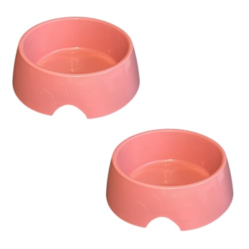 2 Stück 600 ml Hundenäpfe, Futternapf für Hunde, Wassernapf für Welpen und kleine Hunde, Haustier Näpfe (Rosa) von ANIMALPLAST