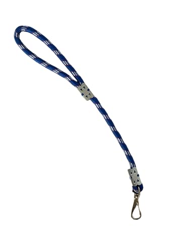 Hundeleine, Hundeleine mit Fixer Länge, Hundeleine zum Trainieren von Hunden, Hundeleine aus Nylon, (0,6m - 16mm, Blau-Weiß) von ANIMALPLAST