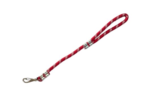 Hundeleine, Hundeleine mit Fixer Länge, Hundeleine zum Trainieren von Hunden, Hundeleine aus Nylon, (0,6m - 16mm, Rot-Weiß) von ANIMALPLAST