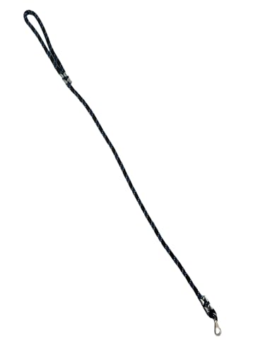 Hundeleine, Hundeleine mit Fixer Länge, Hundeleine zum Trainieren von Hunden, Hundeleine aus Nylon, (1m - 10mm, Schwarz-Blau) von ANIMALPLAST