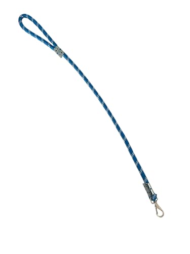 Hundeleine, Hundeleine mit Fixer Länge, Hundeleine zum Trainieren von Hunden, Hundeleine aus Nylon, (1m - 16mm, Blau-Weiß) von ANIMALPLAST