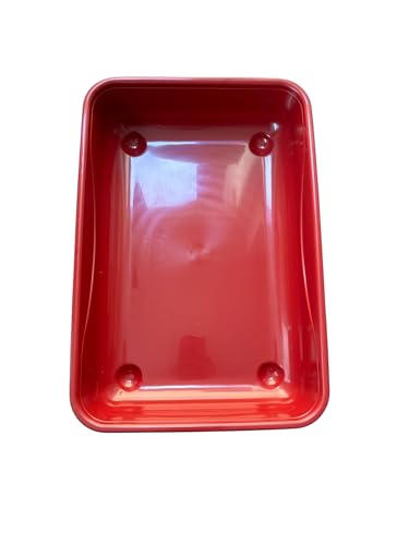 Katzentoilette für Katzen, Katzenklo, Hygienische Katzentoilette aus Kunststoff (Rot/Red) von ANIMALPLAST