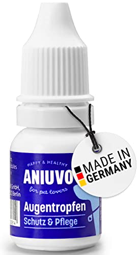 ANIUVO® Augentropfen Hund - Made IN Germany - Augentropfen für Hunde & Katzen mit kolloidalem Silber - Augenpflege gegen Tränenflecken, gereizte & juckende Augen - 10ml von ANIUVO