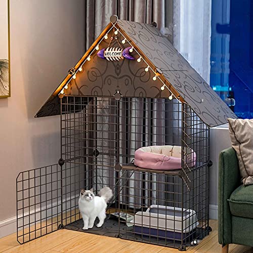 ANSNOW Großes Katzengehege Im Freien, Mit Dach Und Tür, Faltbarer Katzenkäfig Für Katzenausstellung, Schwarz/Weiß – Verschiedene Größen ANSNOW Großes Katzengehege Im Freien, Mit Dach Und Tür, Faltbarer Katzenkäfig Für Katzenausstellung, Schwarz/Weiß – Verschiedene Größen von ANSNOW