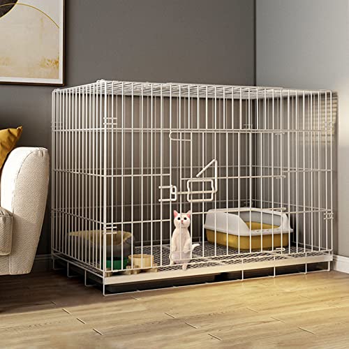 ANSNOW Katzengehege, Hundekäfige Mittlerer Größe, Zusammenklappbares Großes Katzenhaus Für Den Innenbereich, Katzentransportbox Hart, Mit Bodenschale Für Einfache Reinigung/100Cm*60Cm*70Cm von ANSNOW