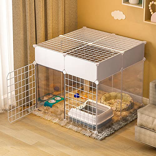 ANSNOW Katzengehege, Katzenhütte, Katzentransportbox Hart, Katzenkäfig Im Freien, Katzenkäfig Im Freien, Katzenkäfig-Laufstall, 360° Transparentes Design/75Cm*75Cm*65Cm - B von ANSNOW