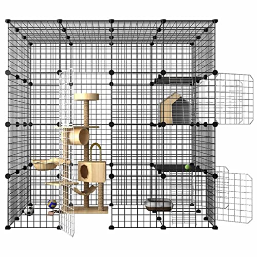 ANSNOW Katzengehege Im Freien Für Hauskatzen, Katzentransportbox, Laufstall Für Kleintiere, Verstärken Die Tragfähigkeit Der Plattform, Einfach Zu Montieren von ANSNOW