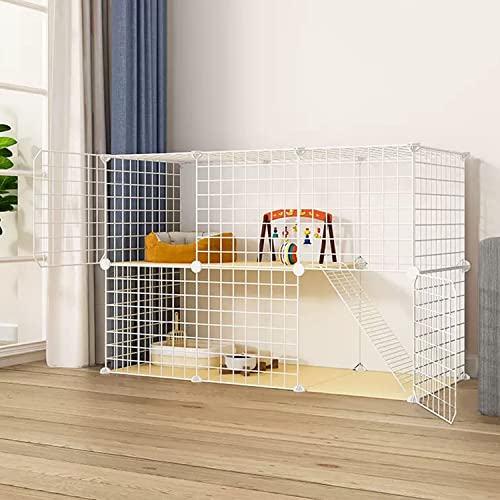 ANSNOW Katzenkäfig, Groß, Zum Selbermachen, Für Den Innenbereich, Katzenlaufstall Für Kleine Tiere, Gitterkäfig Aus Metalldraht, Katzenkäfig, Katzenschrank, Mit Katzennest + Katzenhängematte + Futte von ANSNOW