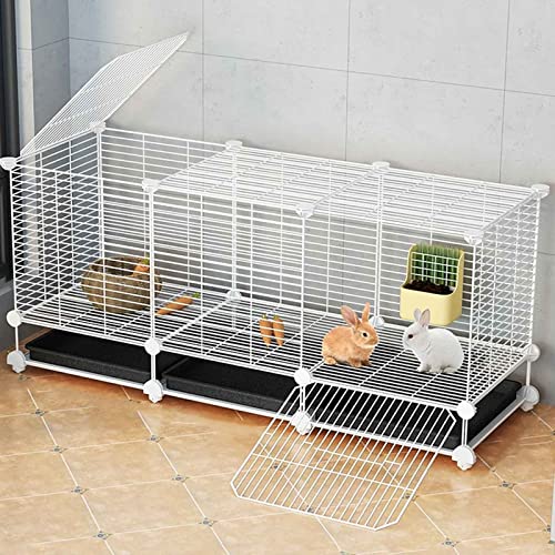 ANSNOW Katzenkäfig Mit Katzentoilette Und Mobilen Rollen, Laufstall Für Kleintiere, Käfig Für Meerschweinchen, Käfig Für Kaninchen, Käfig Für, Käfig Für Kleine Hunde, Stark Und Stabil, Verschiedene von ANSNOW