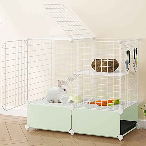 ANSNOW Katzenkäfig Mit Katzentoilette Und Mobilen Rollen, Laufstall Für Kleintiere, Käfig Für Meerschweinchen, Käfig Für Kaninchen, Käfig Für, Käfig Für Kleine Hunde, Stark Und Stabil, Verschiedene von ANSNOW