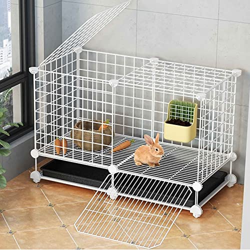 ANSNOW Katzenkäfig Mit Katzentoilette Und Mobilen Rollen, Laufstall Für Kleintiere, Käfig Für Meerschweinchen, Käfig Für Kaninchen, Käfig Für, Käfig Für Kleine Hunde, Stark Und Stabil, Verschiedene von ANSNOW