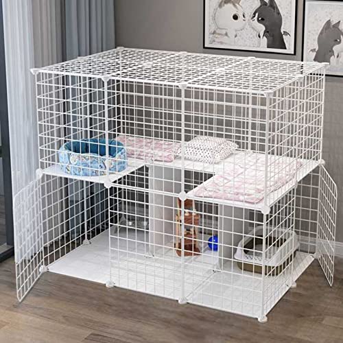 ANSNOW Katzenkäfige, Haustierkäfige Für Katzen, Faltbare Katzenkäfige, Katzentrage Hart, Katzenkäfig Im Freien, Geeignet Für 2–3 Erwachsene Katzen/111Cm*75Cm*93Cm von ANSNOW