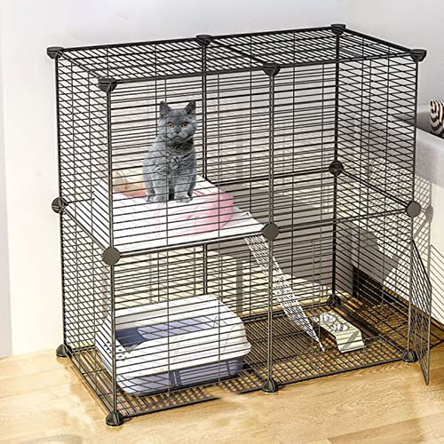 ANSNOW Katzenkäfige Für Den Innenbereich, Katzengehege – DIY-Laufstall Für Haustiere, Haustierkäfige Für Katzen, Metallgehege Mit Tür Für Kleine Haustiere, Kaninchen, Igel, Katzen, Meerschweinchen, von ANSNOW