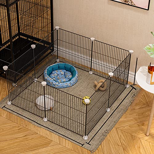 ANSNOW Katzenlaufstall – Meerschweinchenkäfig Für Den Innenbereich, Katzenstall, Meerschweinchenlaufstall, Diy-Zaunkäfig Aus Kunststoff Für Hamster, Kaninchen Und Kleine Haustiere/Schwarz/75*75*37Cm von ANSNOW