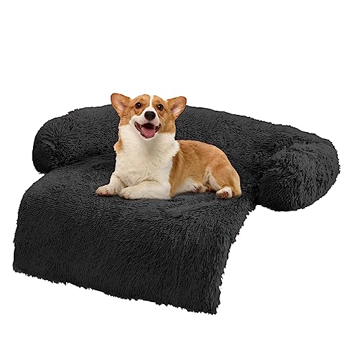 ANWA Hunde-Sofa-Matte, weicher Plüsch, Couchbezug für Hunde, Hundematte für Möbel, Haustier-Sofa-Matte für Hunde, Hundemöbelbett, Sofakissen, waschbar, Hundebett-Matten, 94,4 x 94,4 x 15,2 cm von ANWA