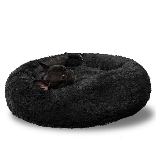 Waschbares rundes Hundebett, Donut-Hundebett, für große Hunde, bequem, beruhigendes Kuschelbett von ANWA