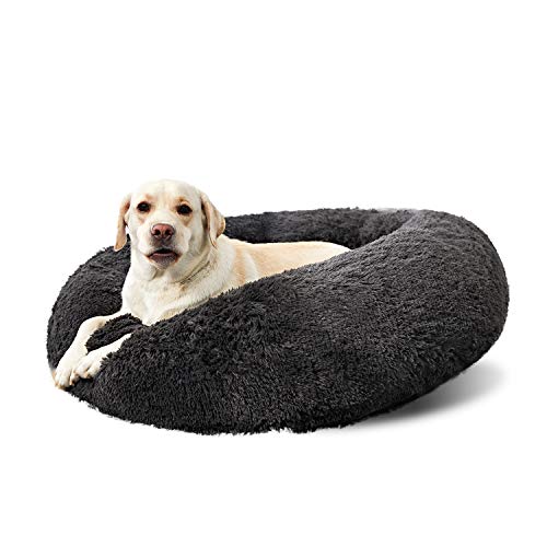 Waschbares rundes Hundebett, Donut-Hundebett, für große Hunde, bequem, beruhigendes Kuschelbett von ANWA