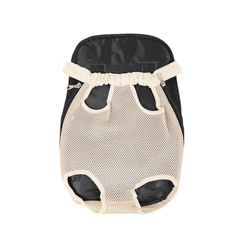 Haustier Rucksack,freihändige Katzentrag,verstellbare Hundetragetasche,Leicht Haustier Rucksack,Atmungsaktiv Mesh,Hundekorb für Wandern,Radfahren (Beige, L) von ANXJLEO