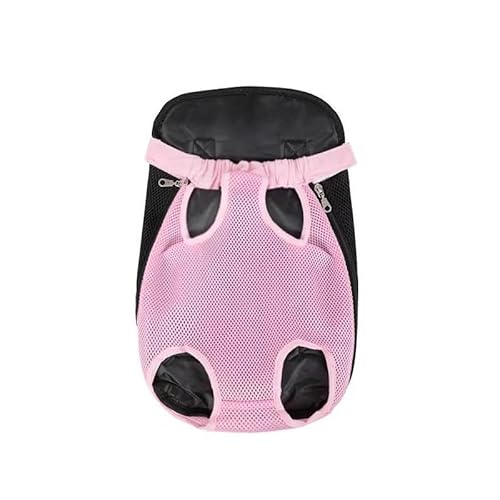 Haustier Rucksack,freihändige Katzentrag,verstellbare Hundetragetasche,Leicht Haustier Rucksack,Atmungsaktiv Mesh,Hundekorb für Wandern,Radfahren (Rosa, L) von ANXJLEO