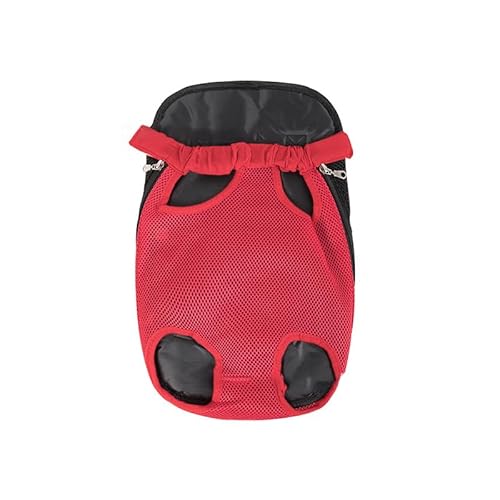 Haustier Rucksack,freihändige Katzentrag,verstellbare Hundetragetasche,Leicht Haustier Rucksack,Atmungsaktiv Mesh,Hundekorb für Wandern,Radfahren (Rot, L) von ANXJLEO