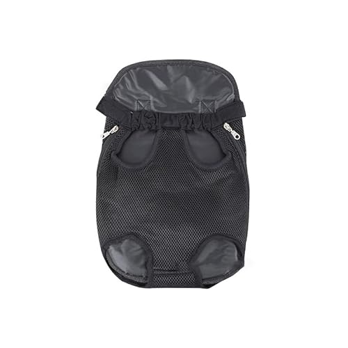 Haustier Rucksack,freihändige Katzentrag,verstellbare Hundetragetasche,Leicht Haustier Rucksack,Atmungsaktiv Mesh,Hundekorb für Wandern,Radfahren (Schwarz, L) von ANXJLEO