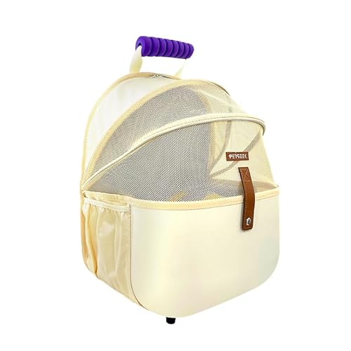 Tragbare Katzentasche Katzentasche Outdoor Haustier Umhängetasche Rucksack Atmungsaktiv Tragbare Mesh Taschen Kleine Hunde Katzen Welpen (Stil 1) von ANXJLEO