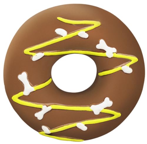 ANZHENGE 2-stücke Von Haustier Latex Simulation Donuts, Bissfest, Zähne-Donuts Schleifen, Langeweile Lindern Und Hundespielzeug Necken, Einen Klang Von 9.4cm Machen von ANZHENGE