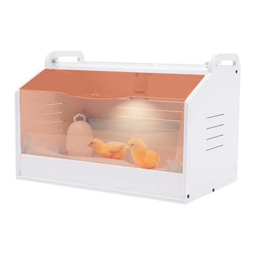 Kükenaufzuchtbox Brüten Heimaufzucht Geflügelbrutkasten mit Warmhaltelampe und Thermometer beige Für Brutküken und anderes Geflügel von AOAPUMM