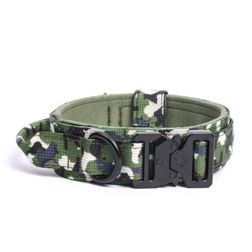 Hundehalsband, Militärisches Verstellbar Mit, Militär-Hundehalsband Nylon mit Metallschnalle Für Mittelgroße Große Hunde(#F,L(42cm-54cm)) von AOBUJDUB