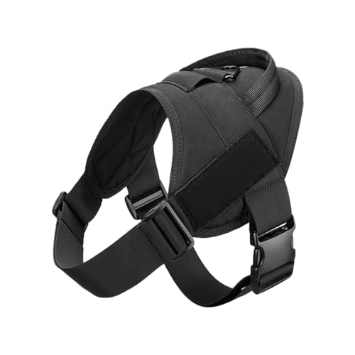 Hundehalsband, Taktisch Verstellbar mit Kontrollgriff, Aus Nylon, Gepolstert, Metallschnalle, Für Mittlere Große Hunde Jagd Training Outdoor, mit Robuste Metallschnalle(#Q,L(23-33KG)) von AOBUJDUB