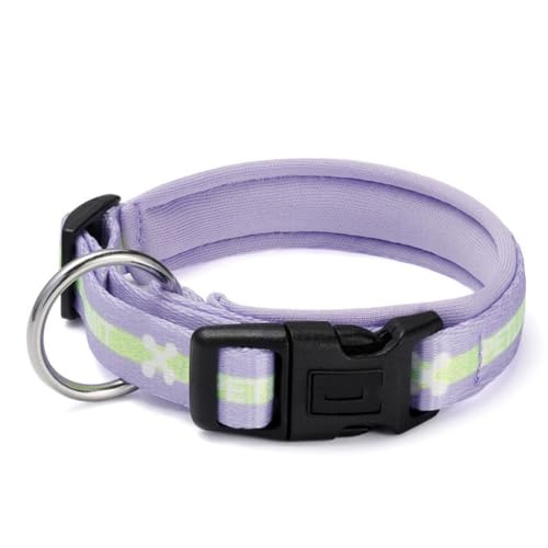 Hundehalsband, Weich Gepolstertes, Nylon Hundehalsband Verstellbare Halsband Für Mittlere Große Hunde - Reflektierend Für Das Training(#B,S-33-39cm) von AOBUJDUB