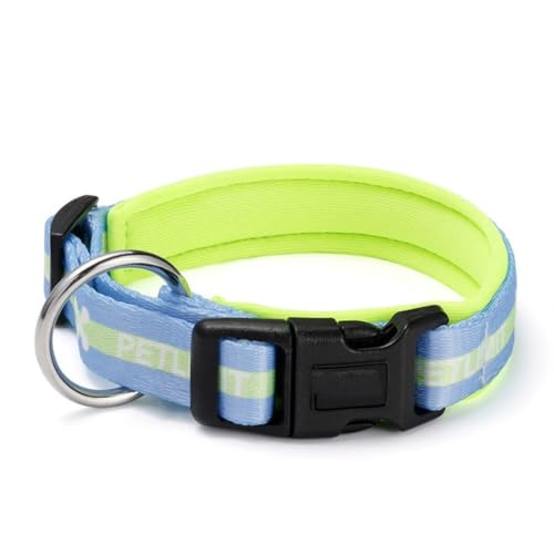 Hundehalsband, Weich Gepolstertes, Nylon Hundehalsband Verstellbare Halsband Für Mittlere Große Hunde - Reflektierend Für Das Training(#C,S-33-39cm) von AOBUJDUB