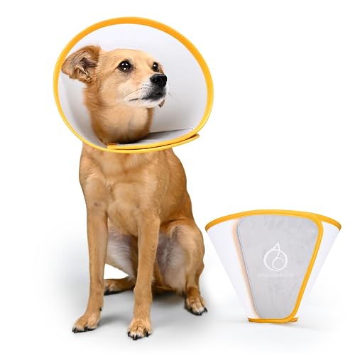 Grehge ho Care Pet Cone - E-Collar | Dog Cone | Recovery Cone for Dogs After Surgery | Lightweight, Comfortable, Stylish & Durable | Easy-to-Clean | Soft Microfiber Lining (3X Small) von AOC Pet