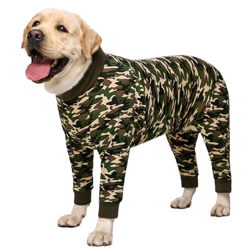 AOFITEE Dog Recovery Suit After Surgery Dog Onesie, Dog Surgical Recovery Shirt for Bauchwunden, Camo Dog Pyjamas Bodysuit for Medium Large Dog Cone Alternative, Full Body for Shedding von AOFITEE