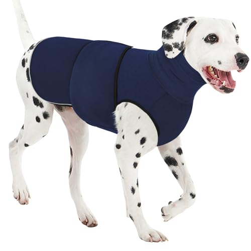 AOFITEE Extra große Hunde-Angstweste, Donnerjacke für Hunde, Angstzustände, atmungsaktiv, beruhigendes Shirt für Feuerwerk, Donner, Reisen, Trennung, Anti-Angst-Hunde-Beruhigungsweste mit Kragen, XXXL von AOFITEE